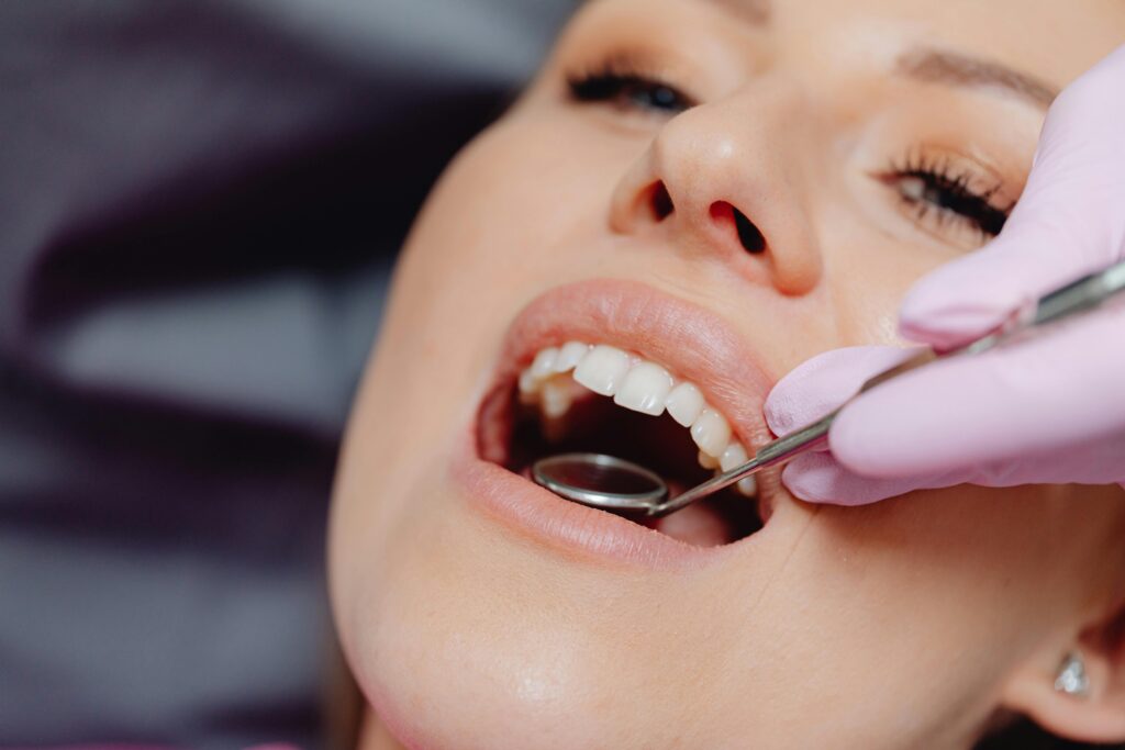 woman visiting dentist